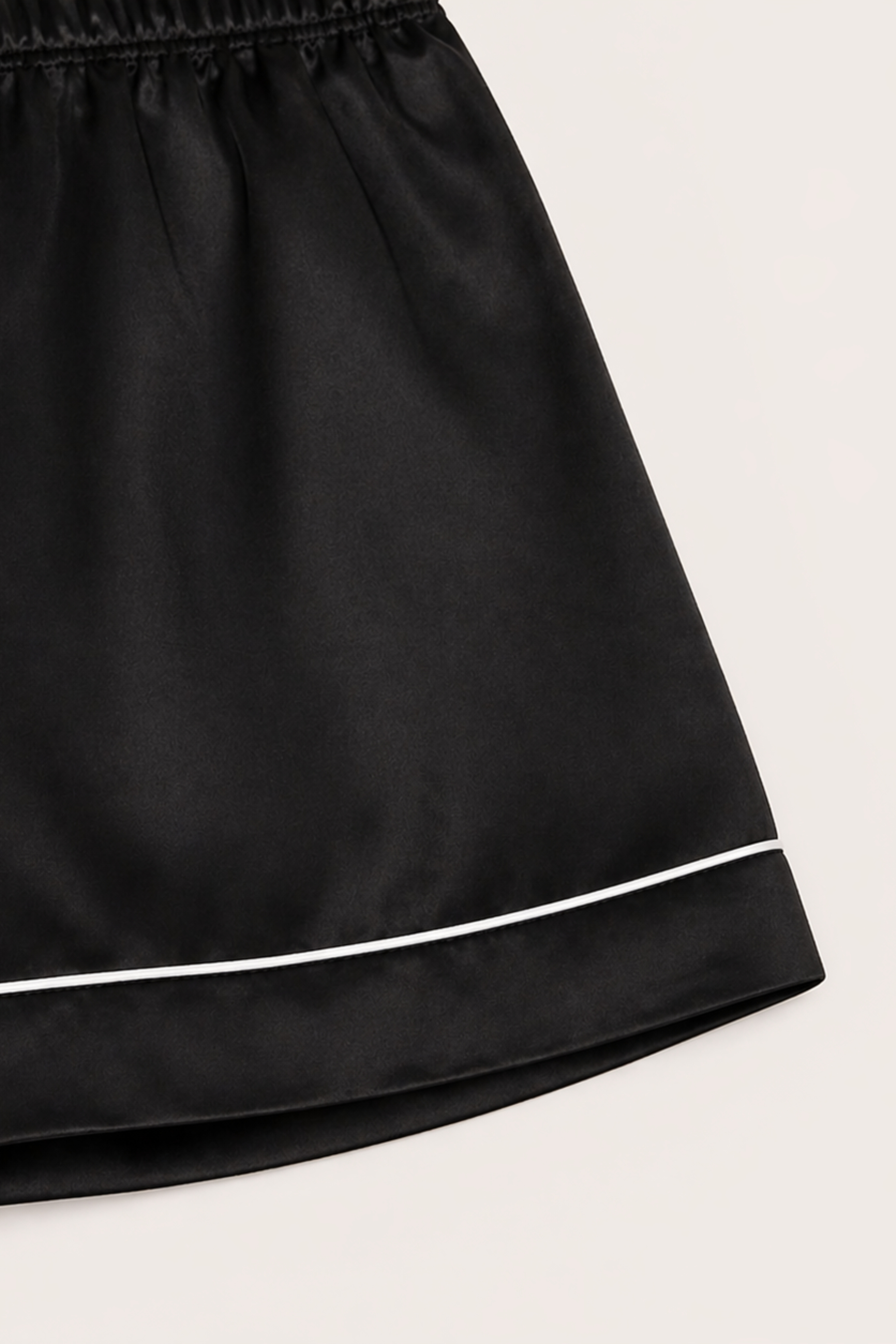 Black Satin Pyjama Set