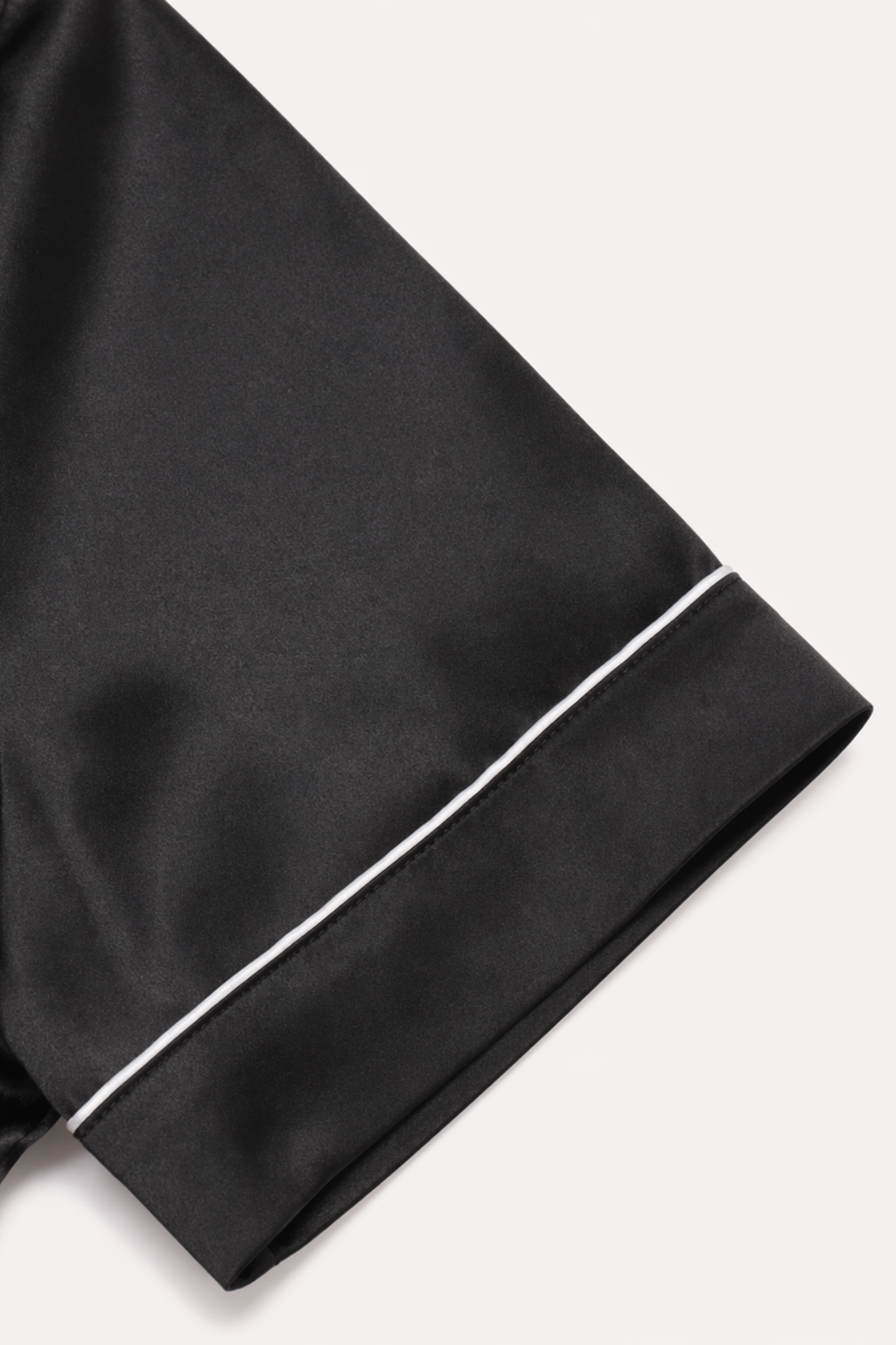 Black Satin Pyjama Set