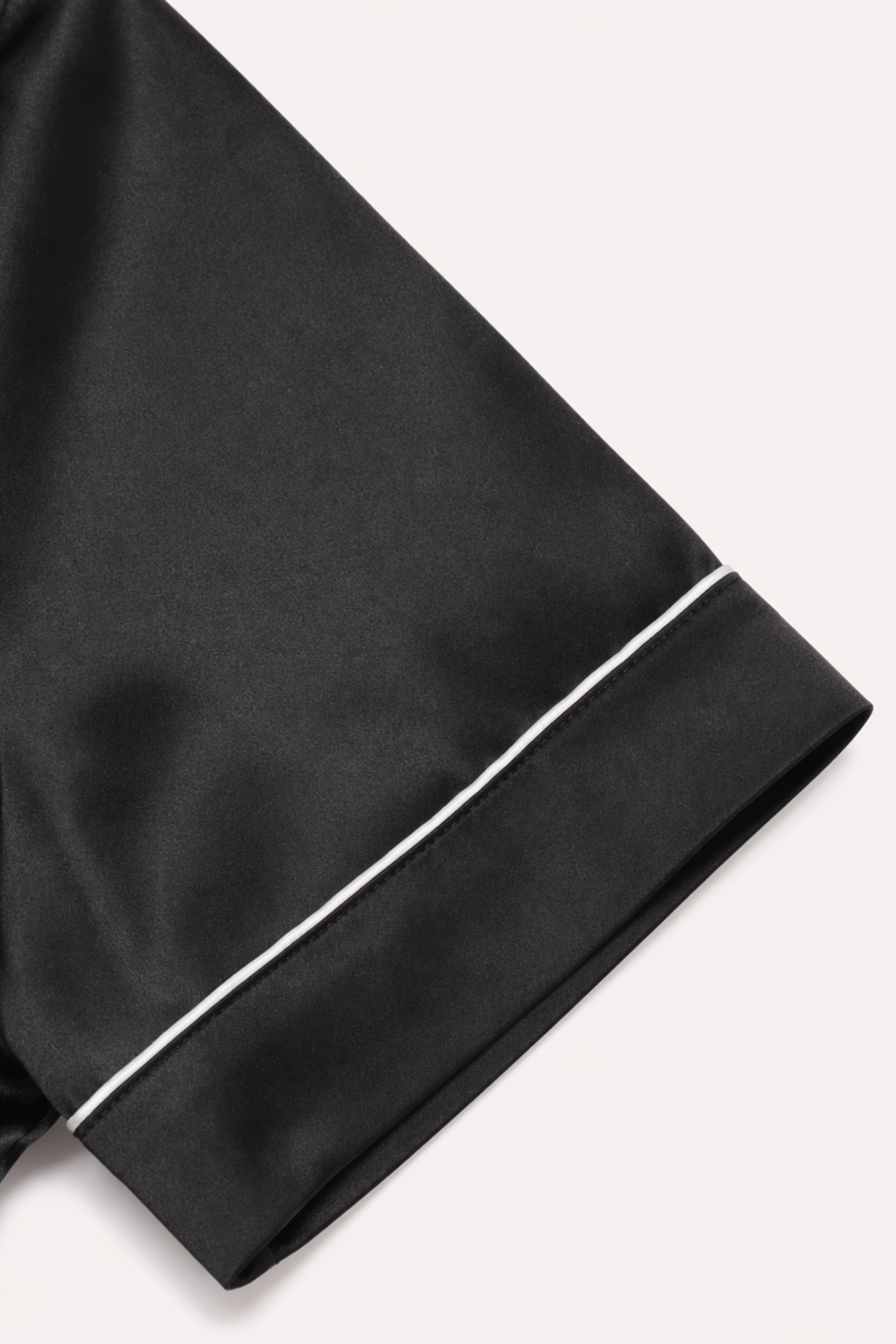 Black Satin Pyjama Set