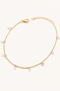 Golden Crystal Drop Bracelet