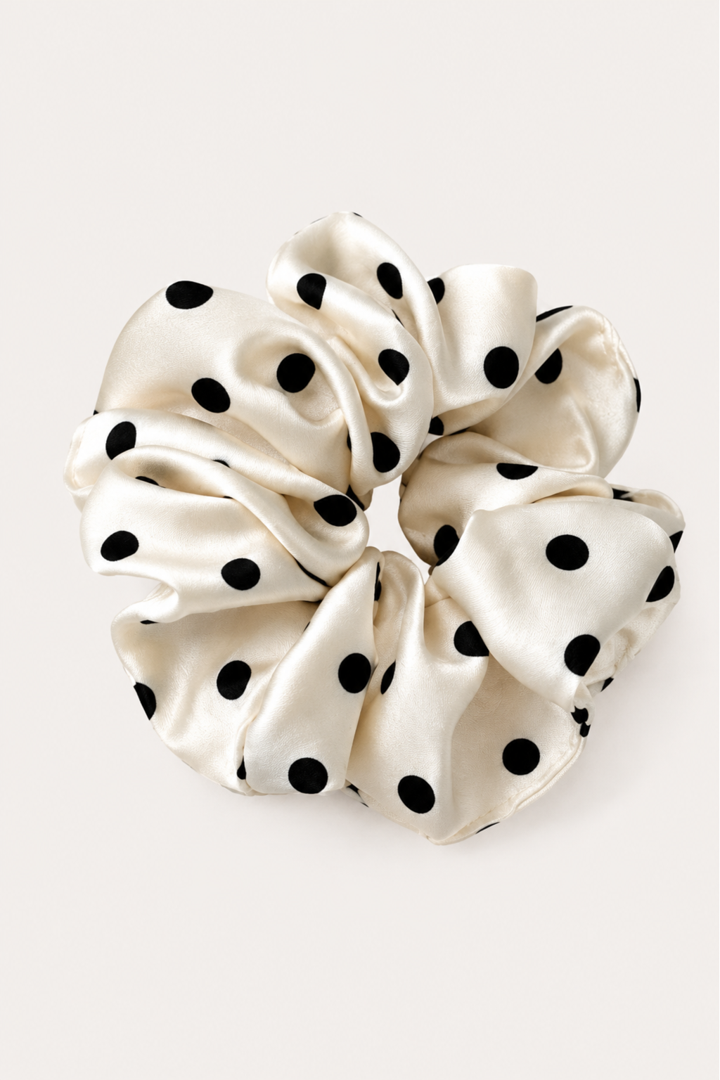 Ivory Dot Scrunchie