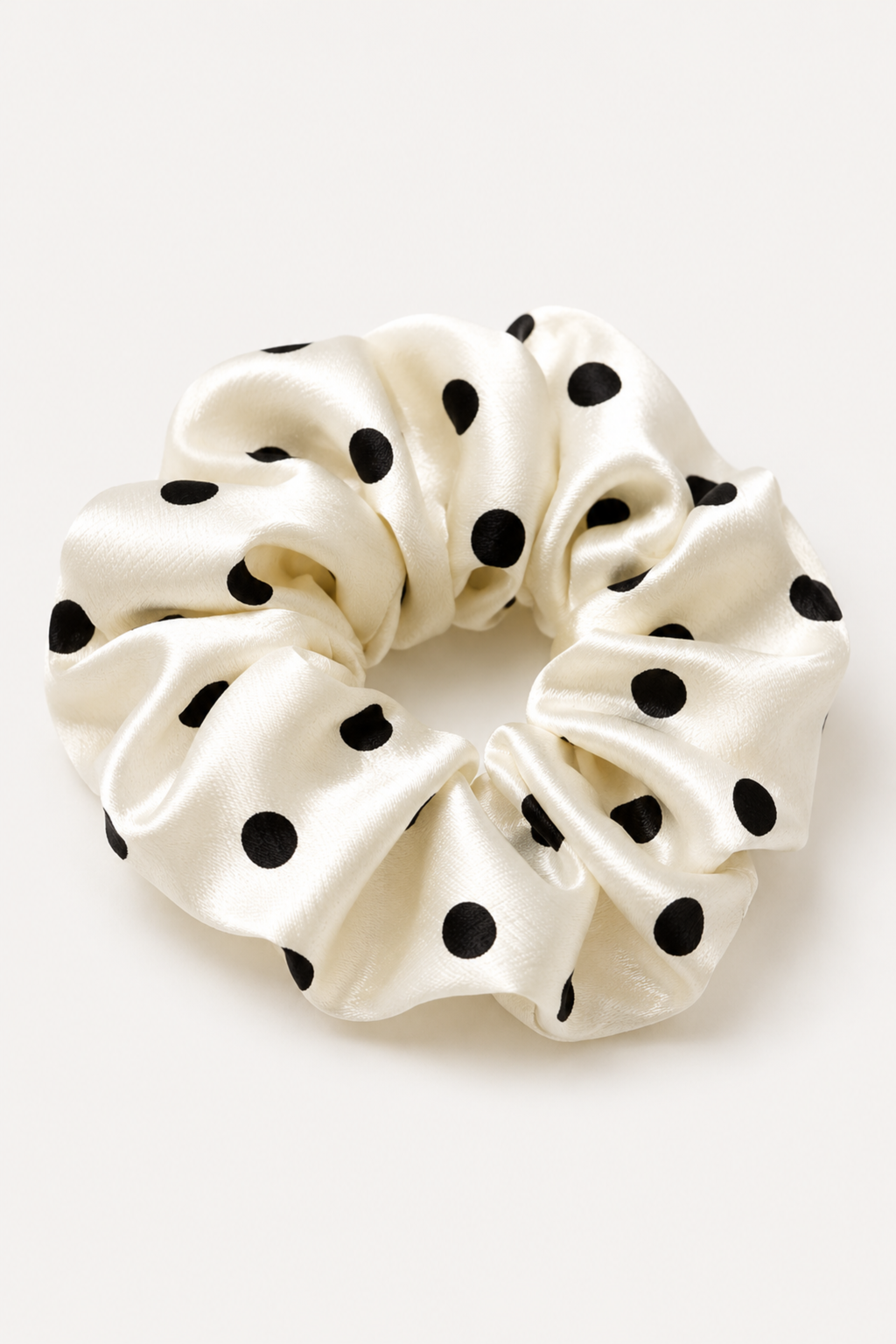 Ivory Dot Scrunchie