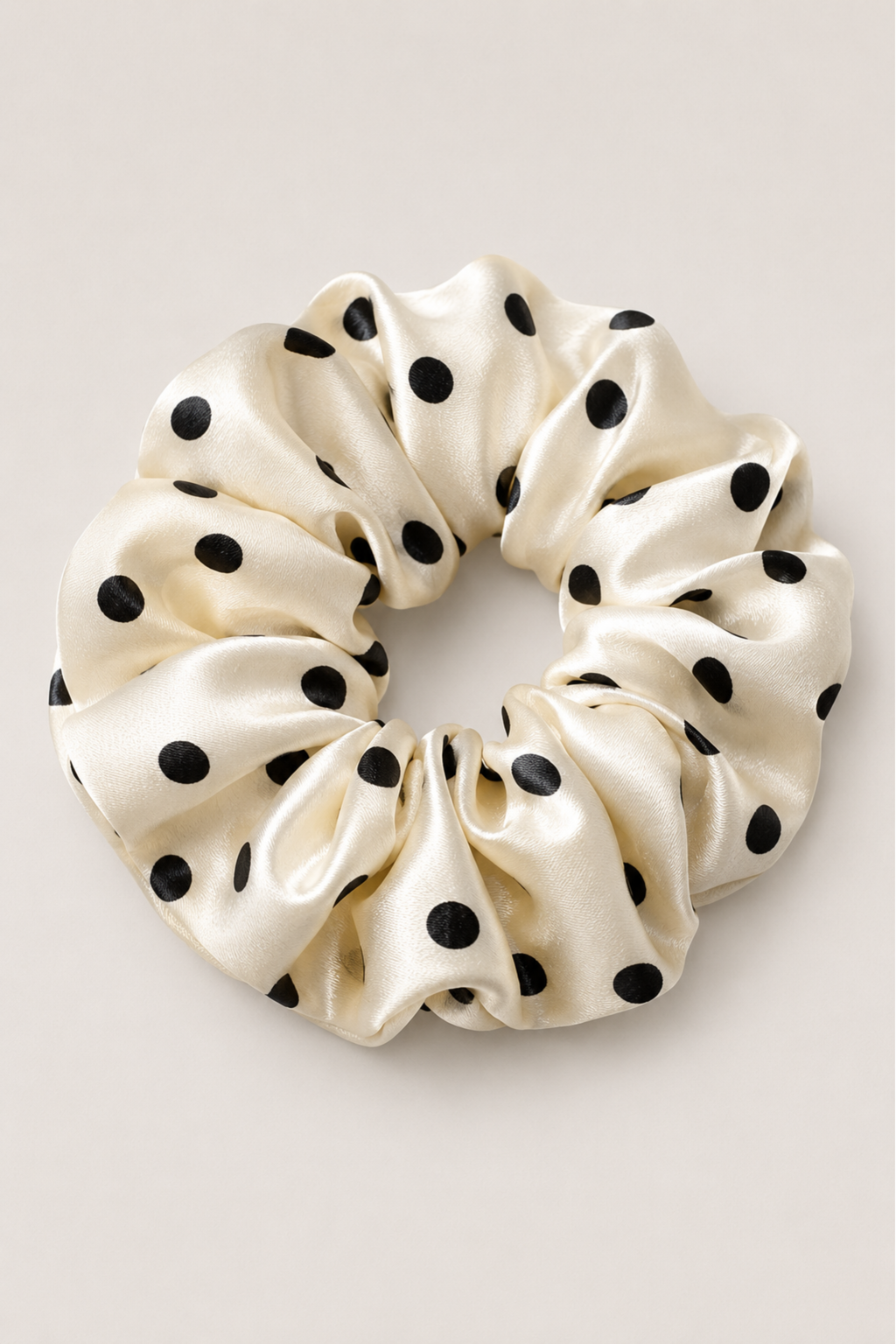 Ivory Dot Scrunchie