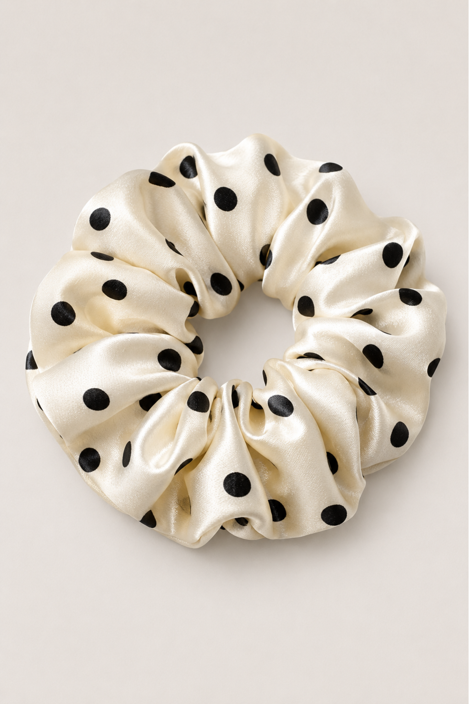 Ivory Dot Scrunchie