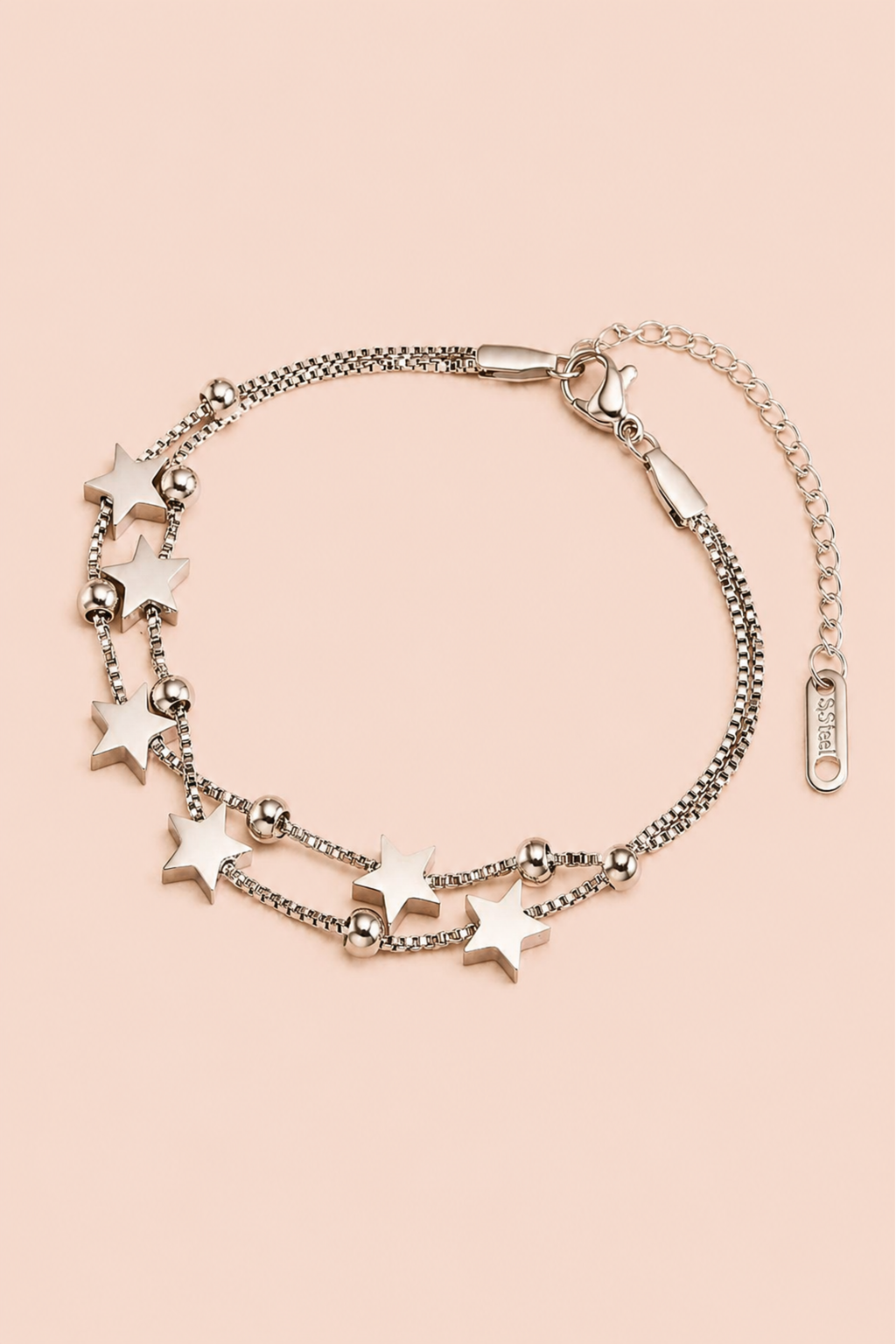 Silver Star Charm Bracelet