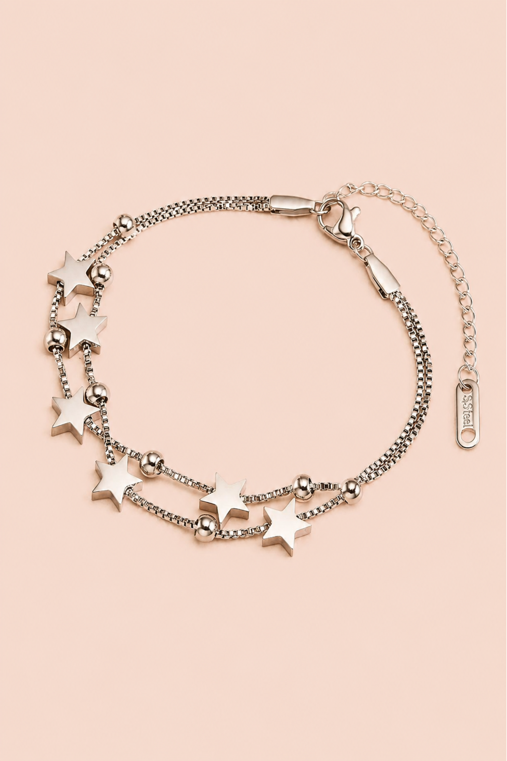 Silver Star Charm Bracelet