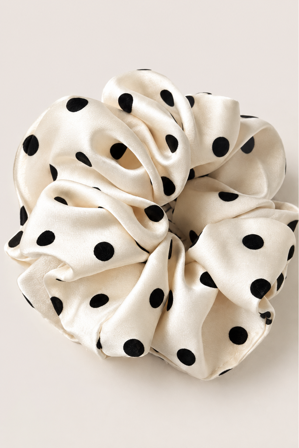 Ivory Dot Scrunchie