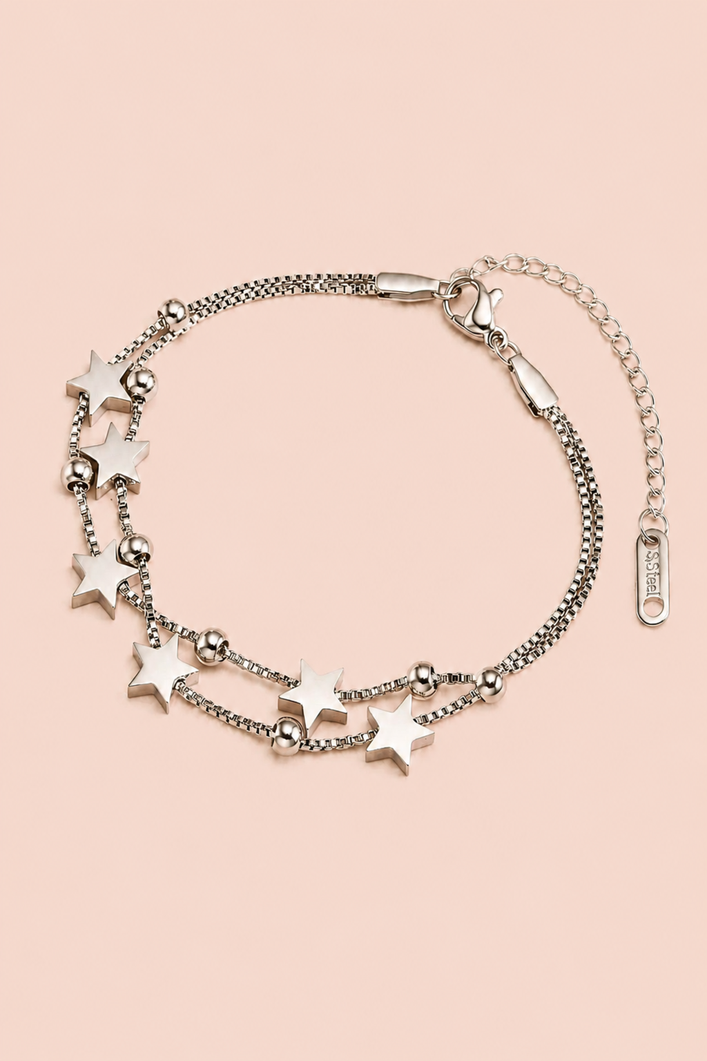 Silver Star Charm Bracelet