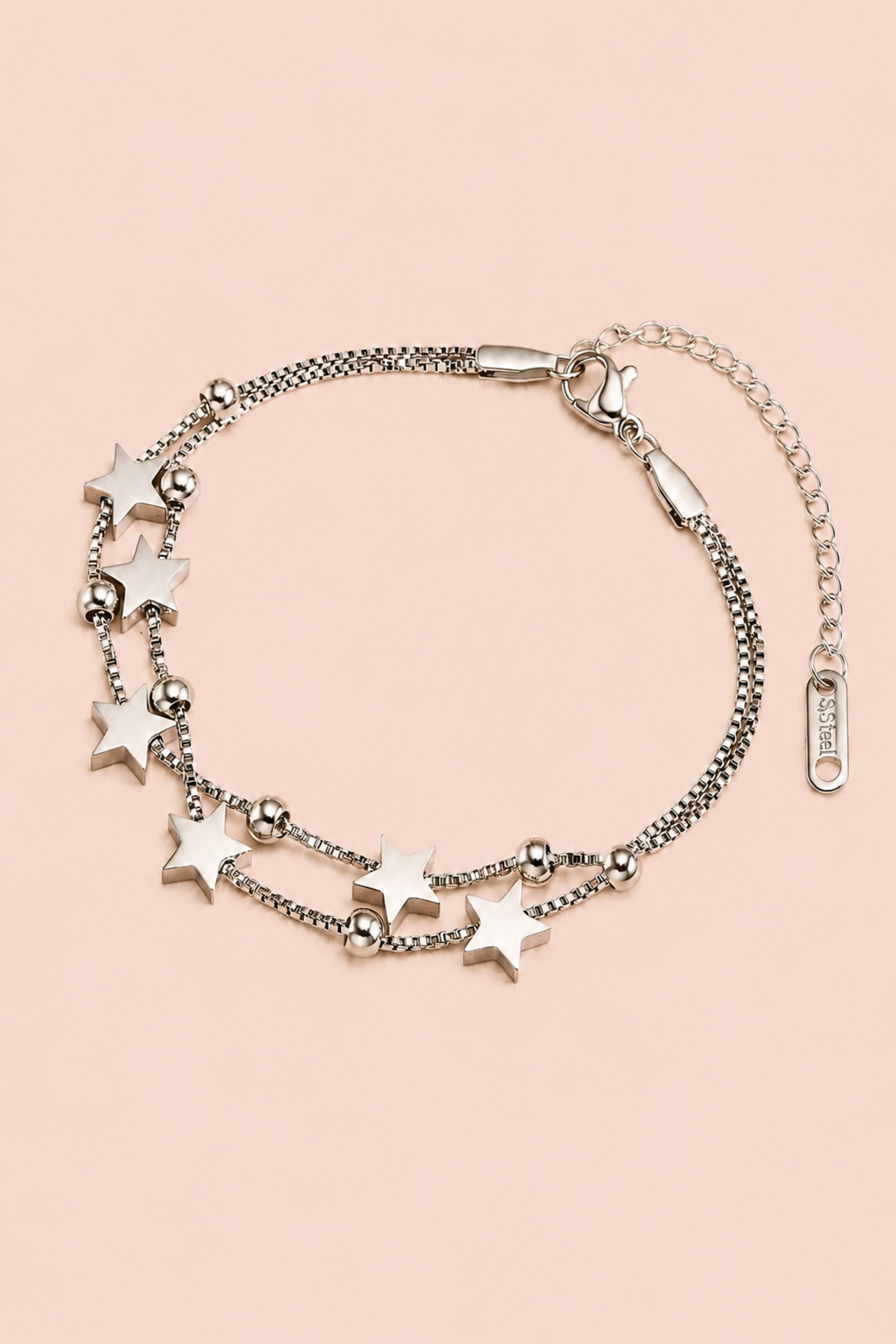 Silver Star Charm Bracelet