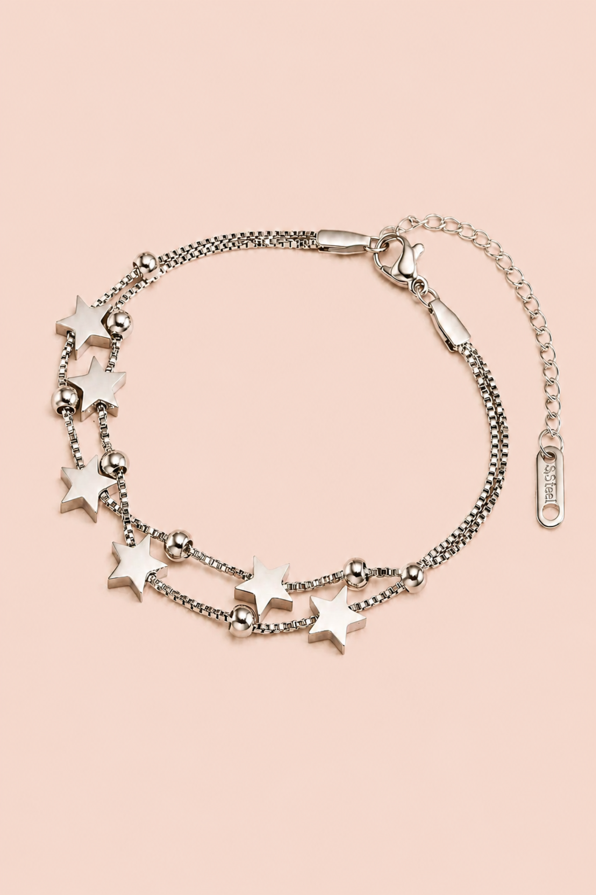 Silver Star Charm Bracelet