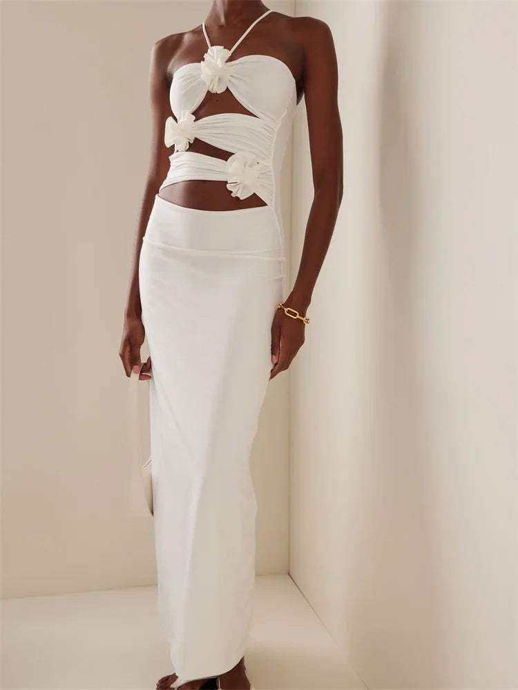 Cut Out Halter Maxi Dress