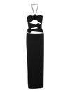 Cut Out Halter Maxi Dress