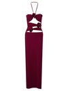 Cut Out Halter Maxi Dress