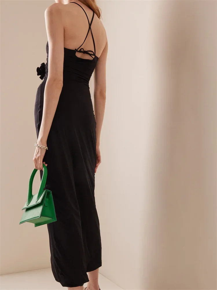 Cut Out Halter Maxi Dress