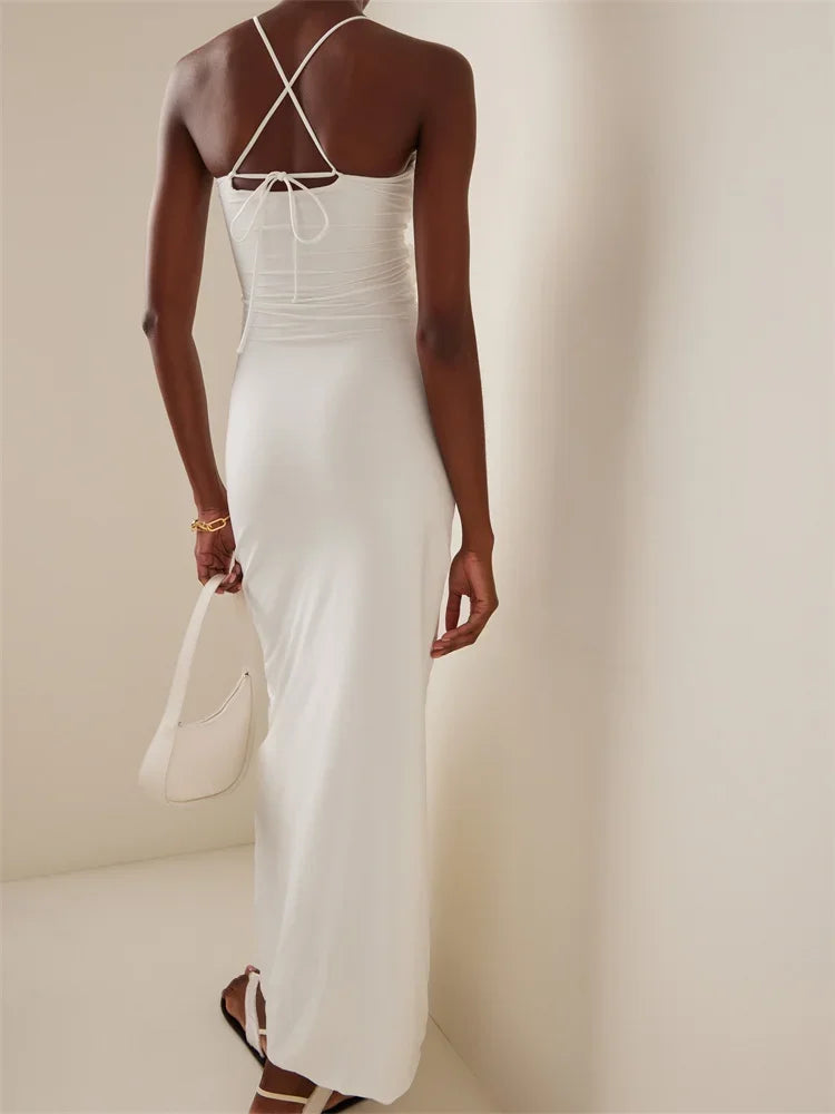 Cut Out Halter Maxi Dress